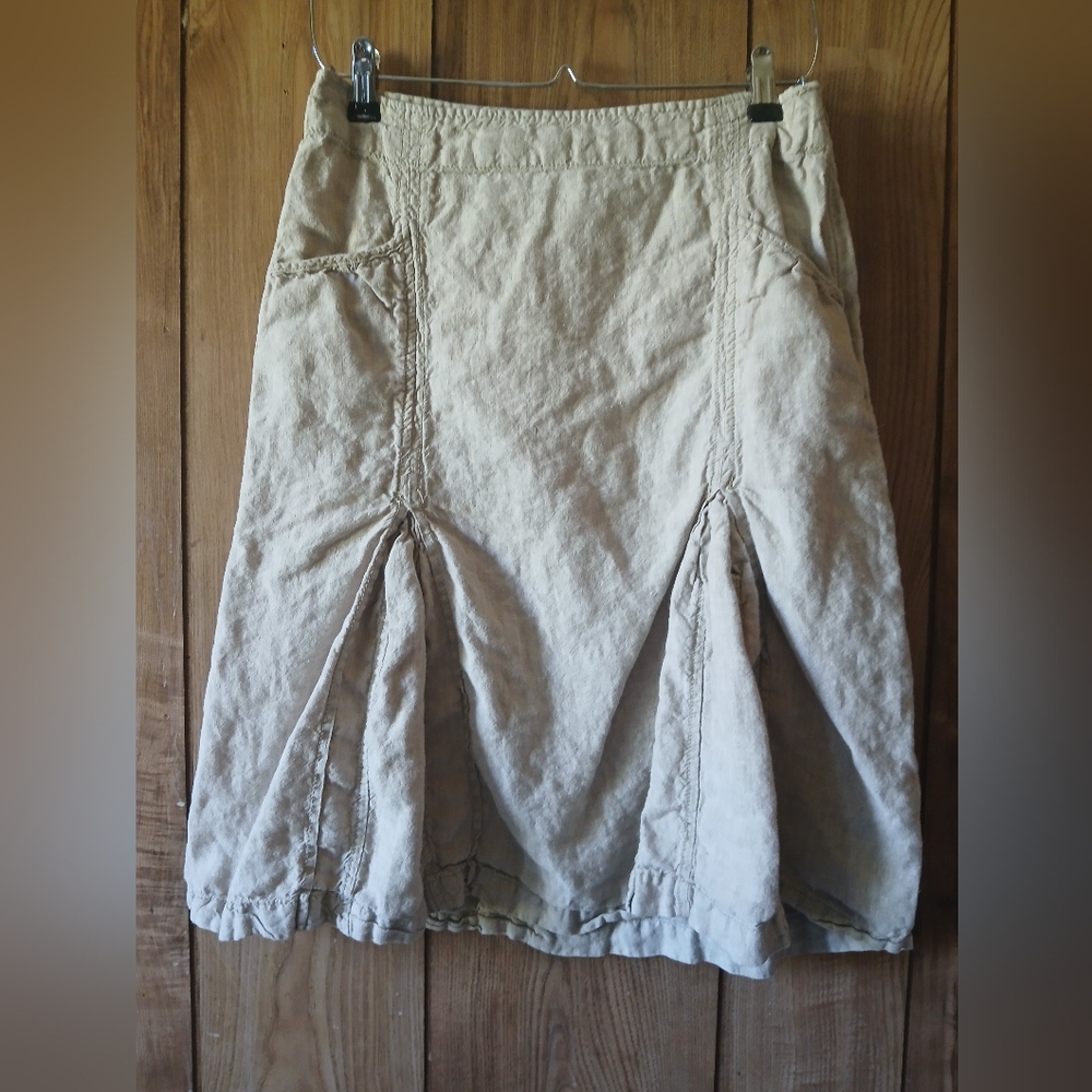 100% Linen Midi Skirt Merona Womens size 4